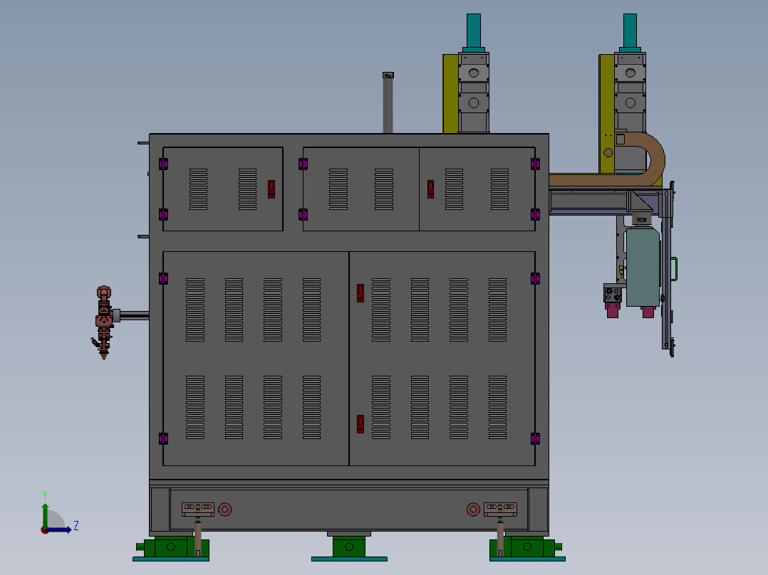大号锂电池全自动焊接机左视图