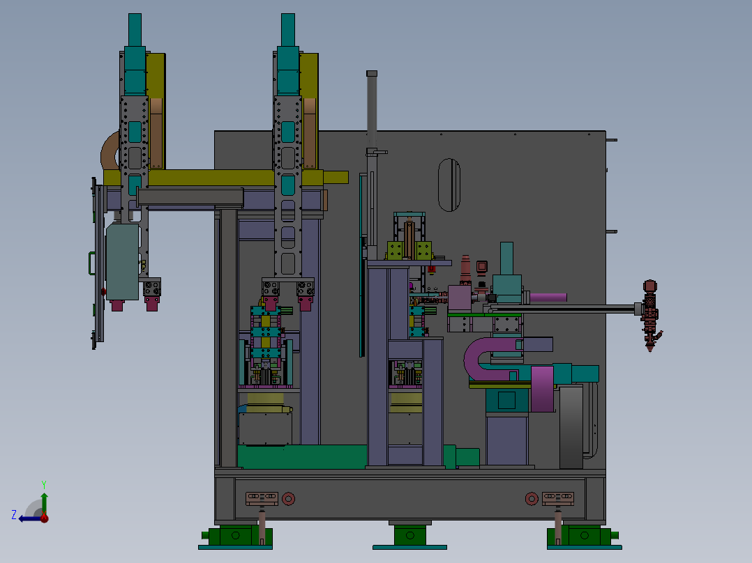 大号锂电池全自动焊接机右视图