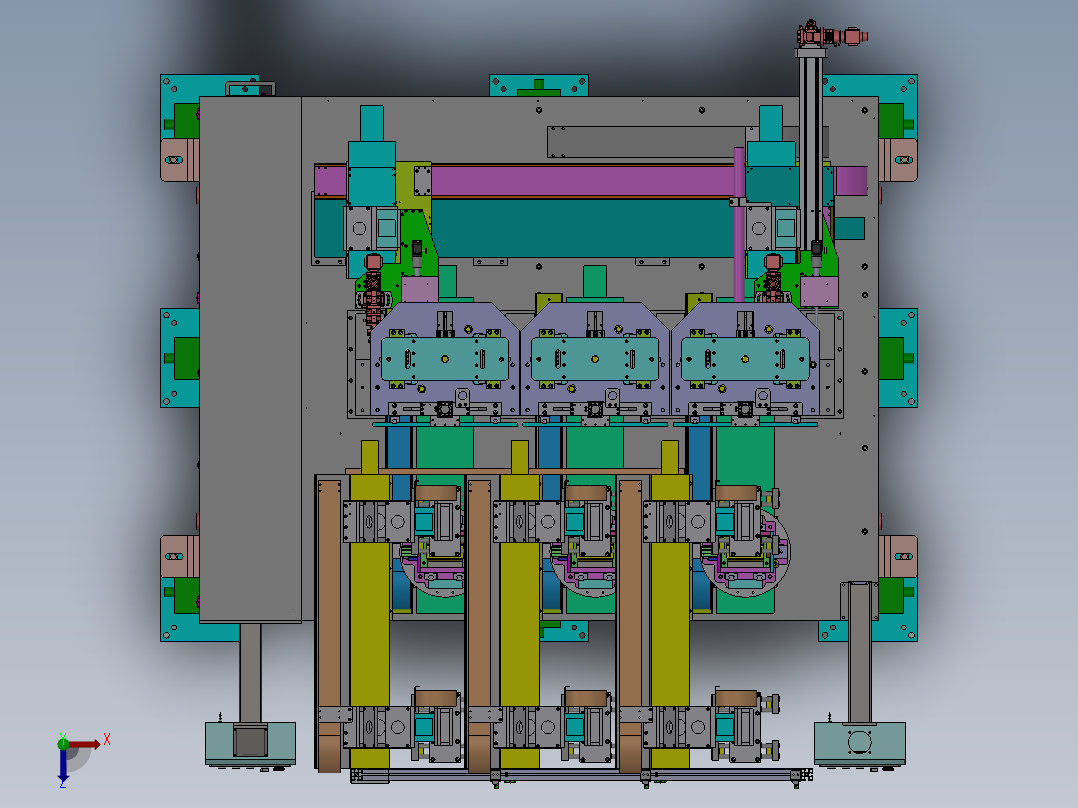 大号锂电池全自动焊接机俯视图