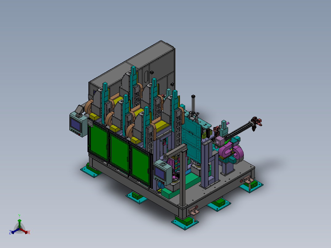 大号锂电池全自动焊接机正等轴测图