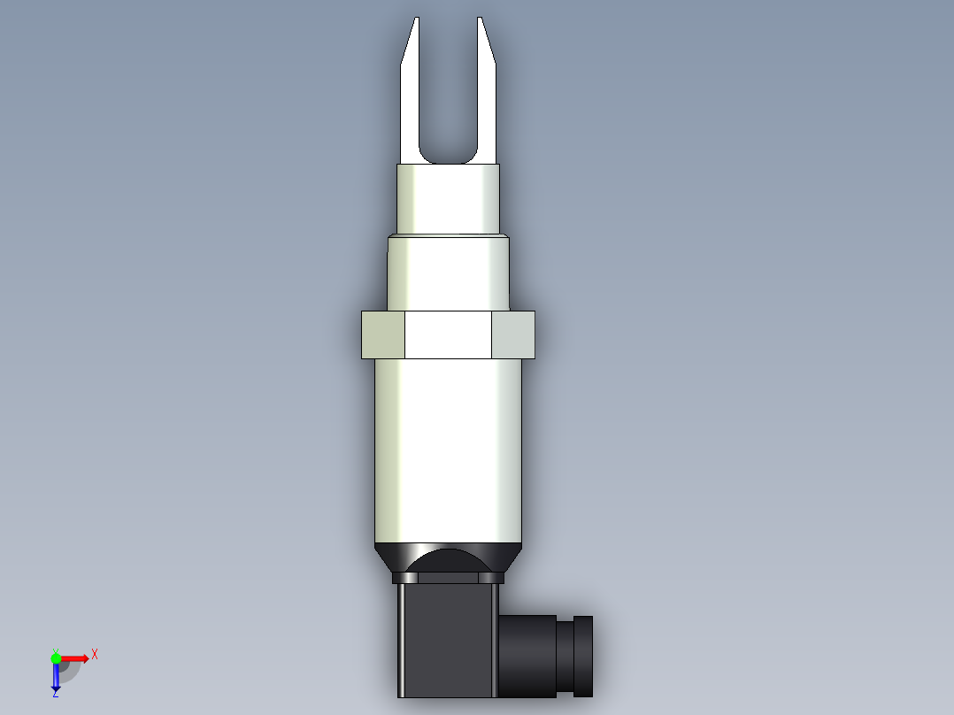 超声波设备H-69mm-2.72in-SS-OUTPUT-3-wire-PNP-NPN-DIN-CONNECTOR-NPT-THREAD俯视图