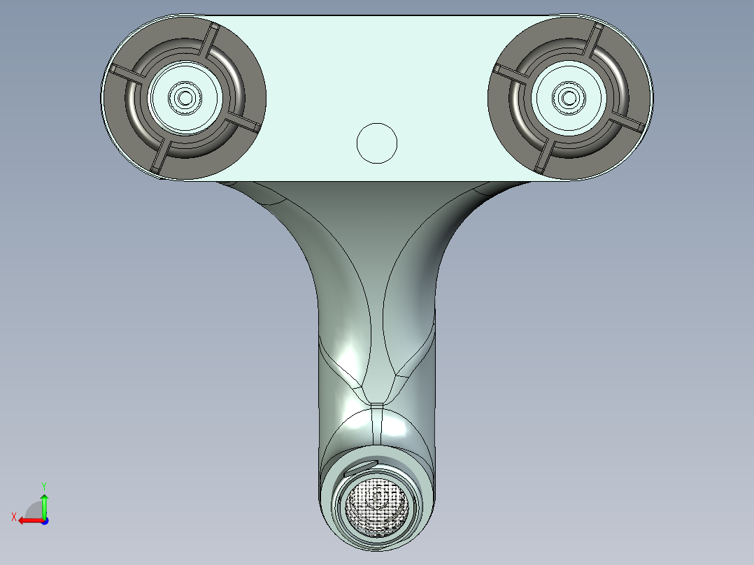 厕所的水龙头后视图