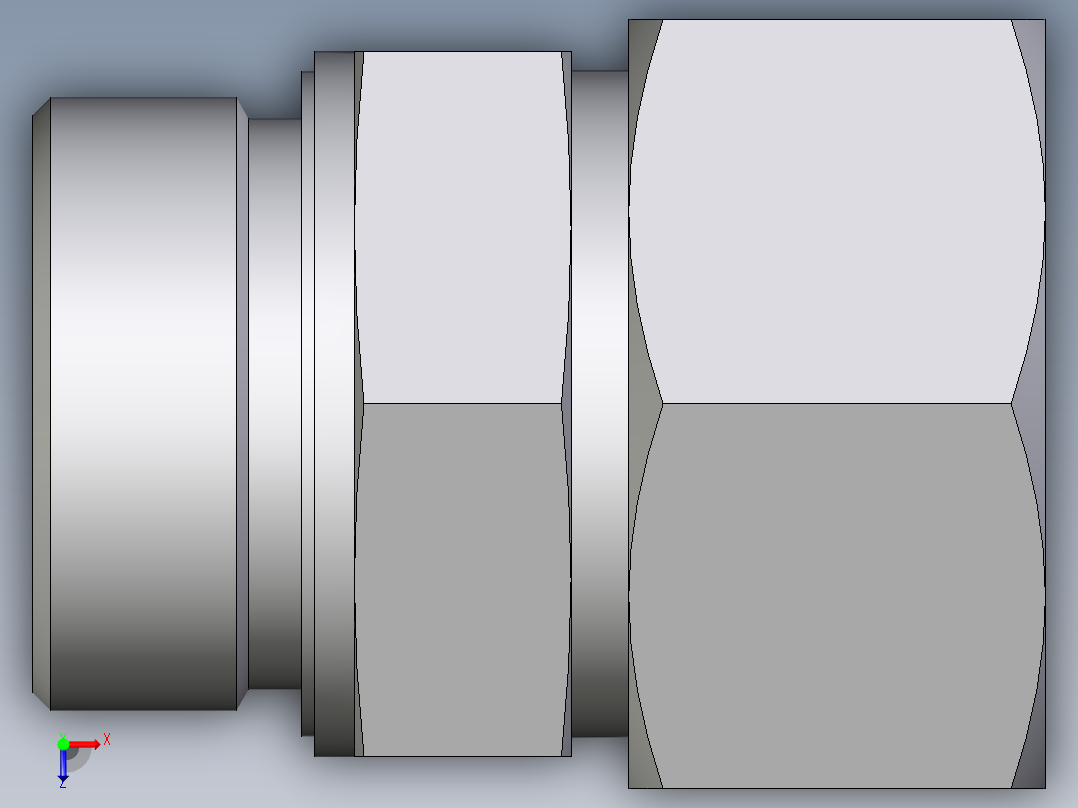 卡套式工业通用硬管接头EO_Male_Stud_connector_GE38SRED71俯视图