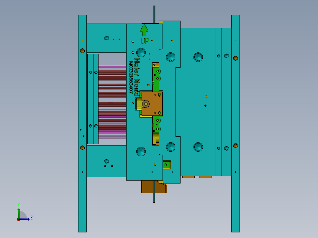 家用注塑模具左视图