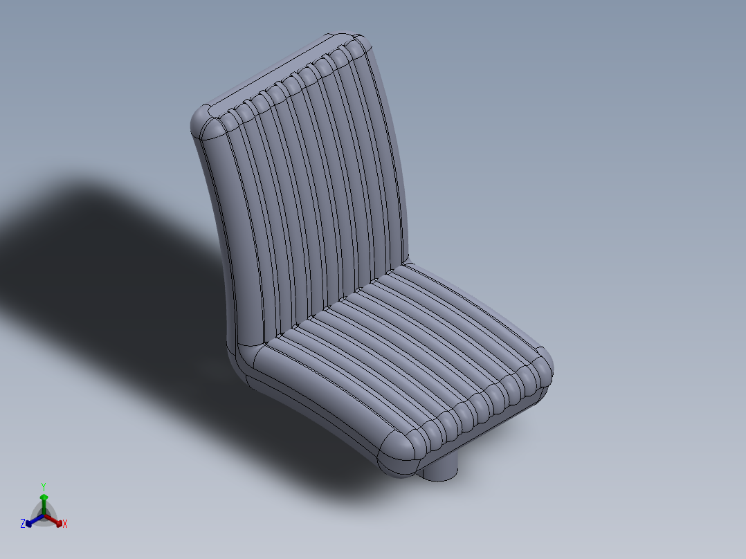 汽车座椅 (23)正等轴测图