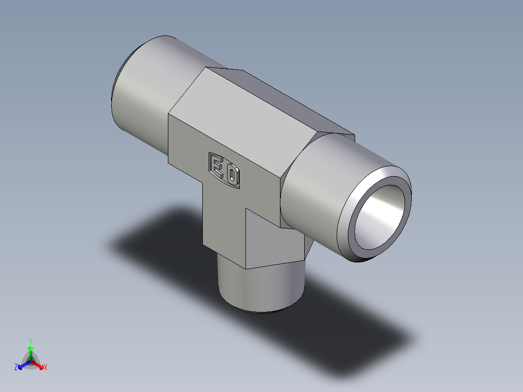卡套式工业通用硬管接头EO_Male_stud_run_tee_TE06LR71X