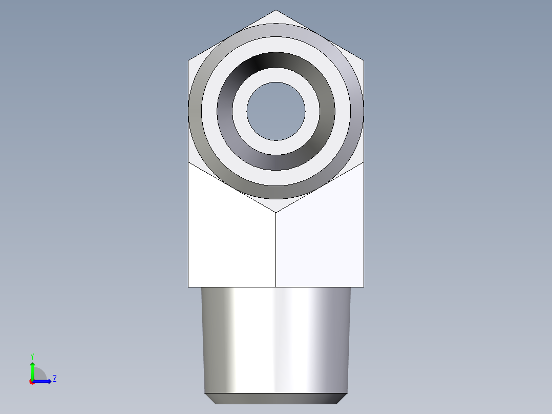 卡套式工业通用硬管接头EO_Male_stud_run_tee_TE06LR71X左视图