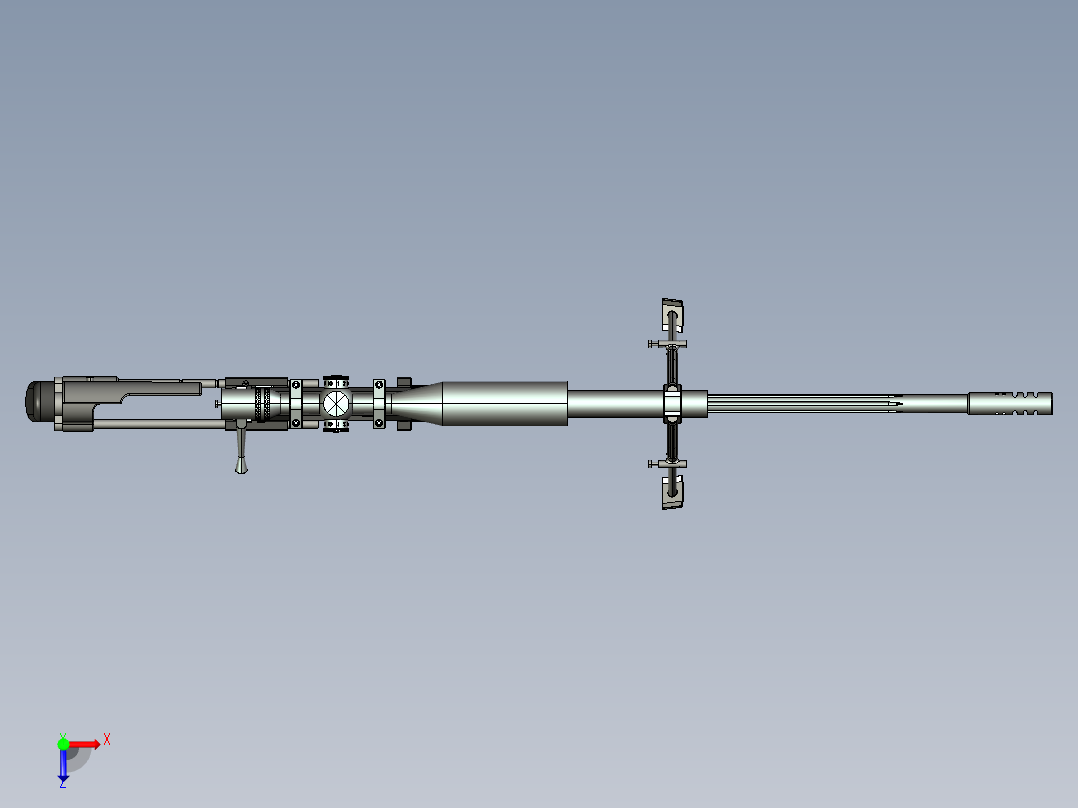 922机械狙击枪PROE设计俯视图