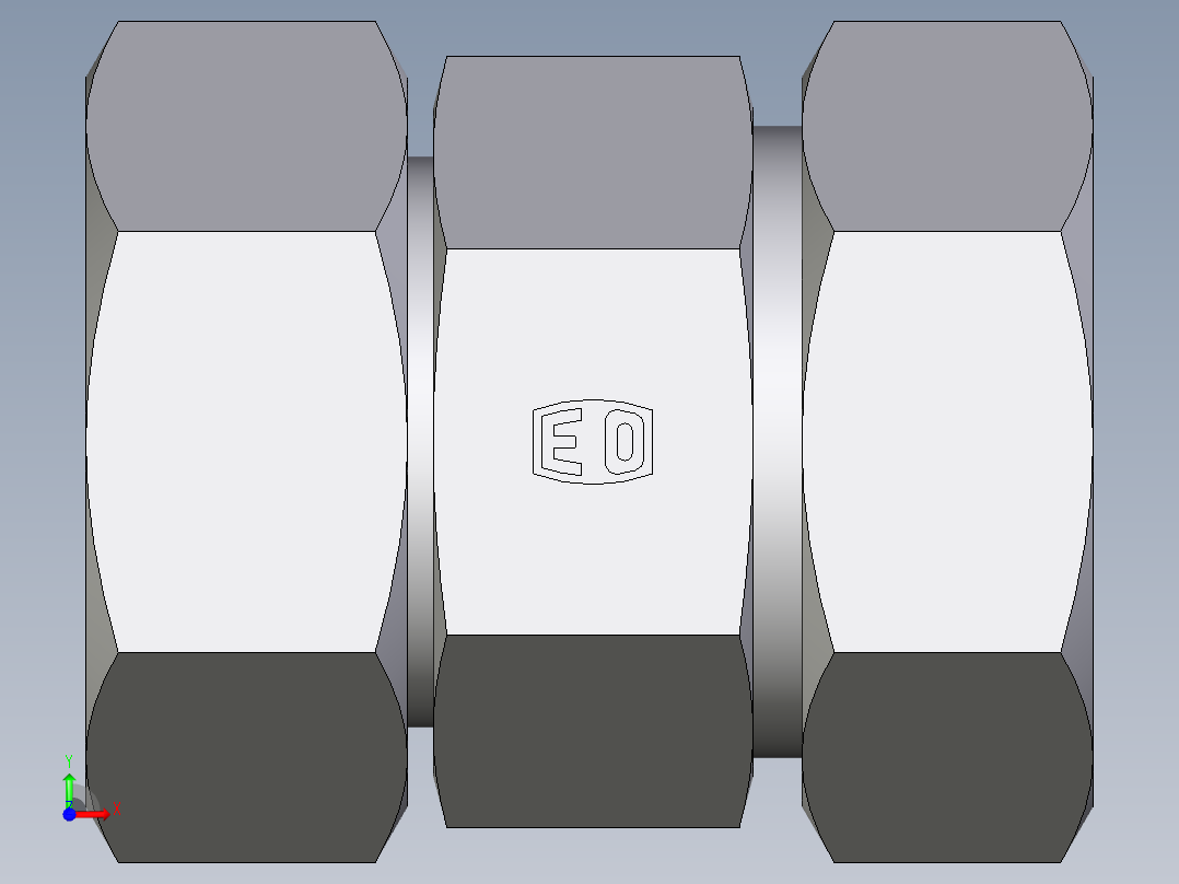 卡套式工业通用硬管接头EO_Distance_piece_adapter_DA42ZL71前视图