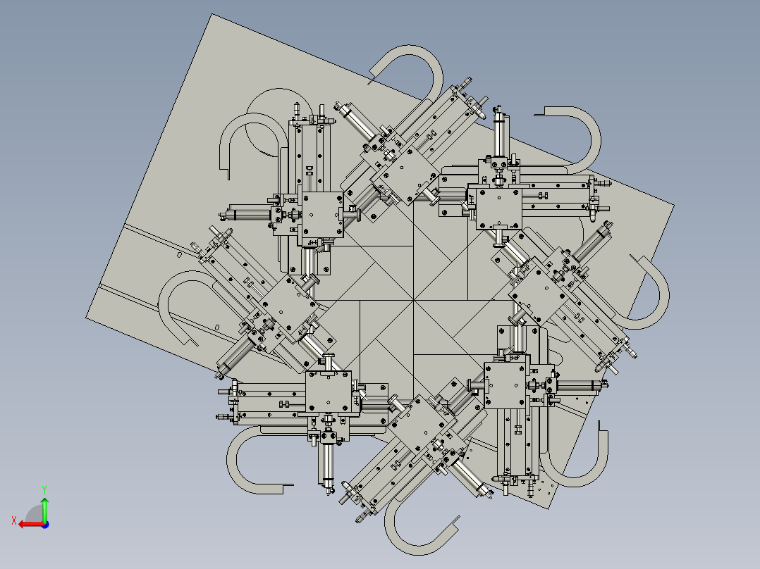 旋转履带输送装备后视图