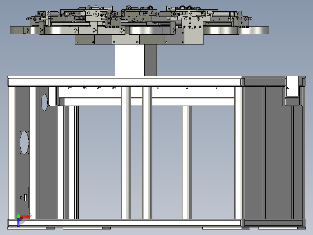 旋转履带输送装备俯视图