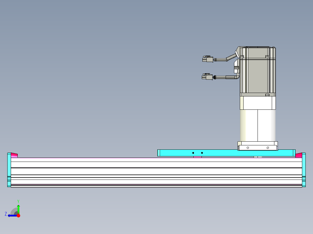 东锦齿条传动DH175G-L167-S300-BU-减速机+750W.STEP右视图