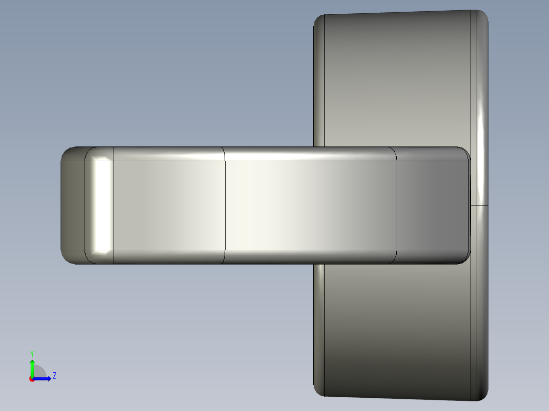 WING NUT 3-8in-16 Thread size 11-16in Base Diameter.STEP左视图