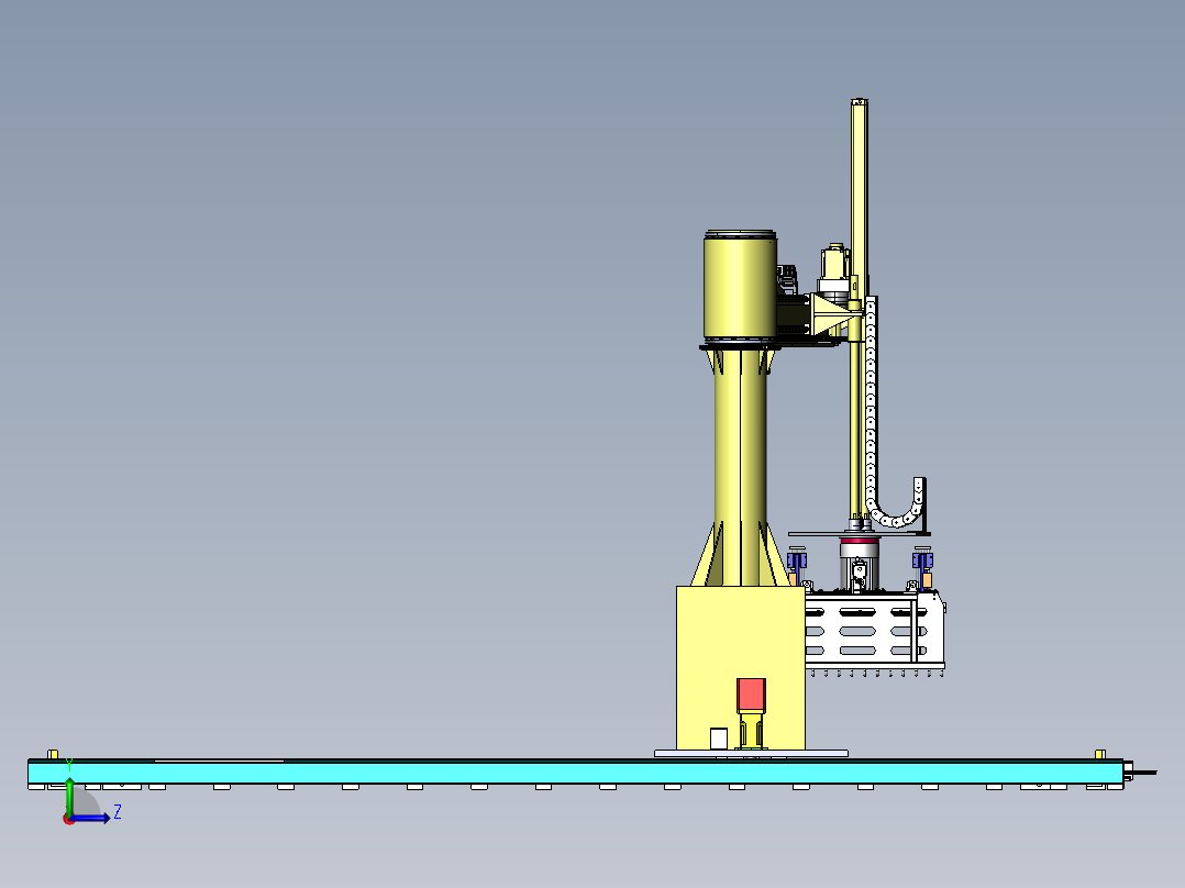 大型木箱的助力搬运机械手左视图