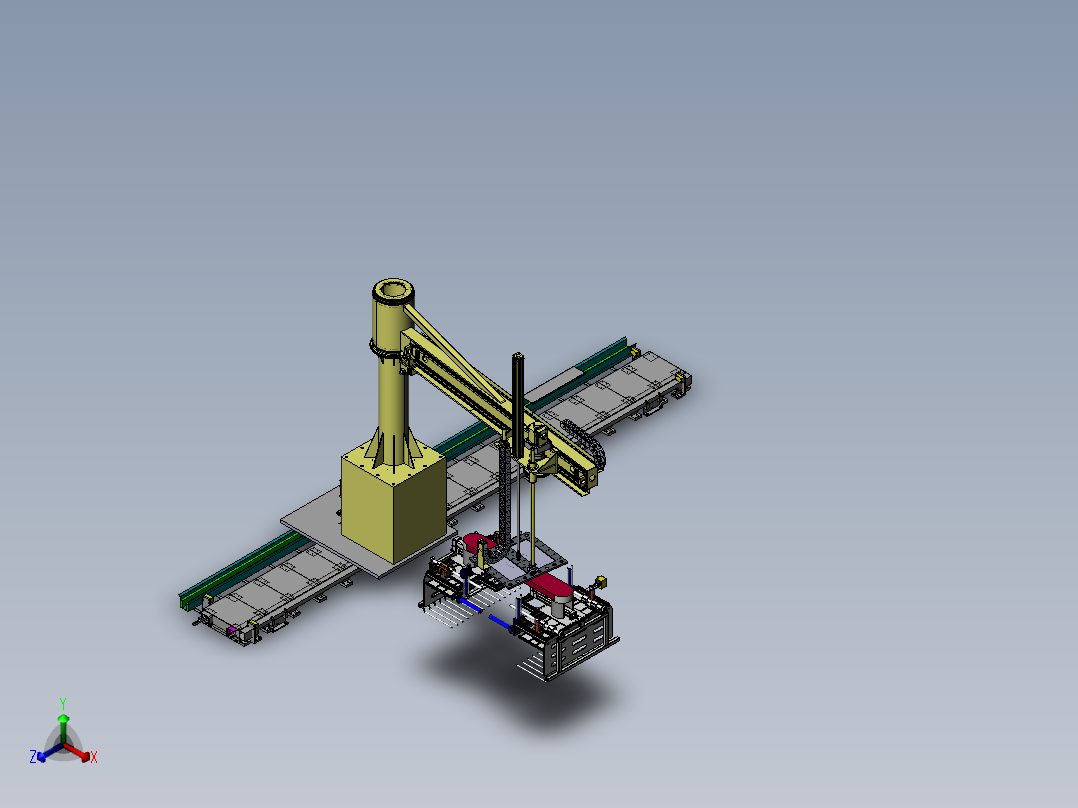 大型木箱的助力搬运机械手正等轴测图