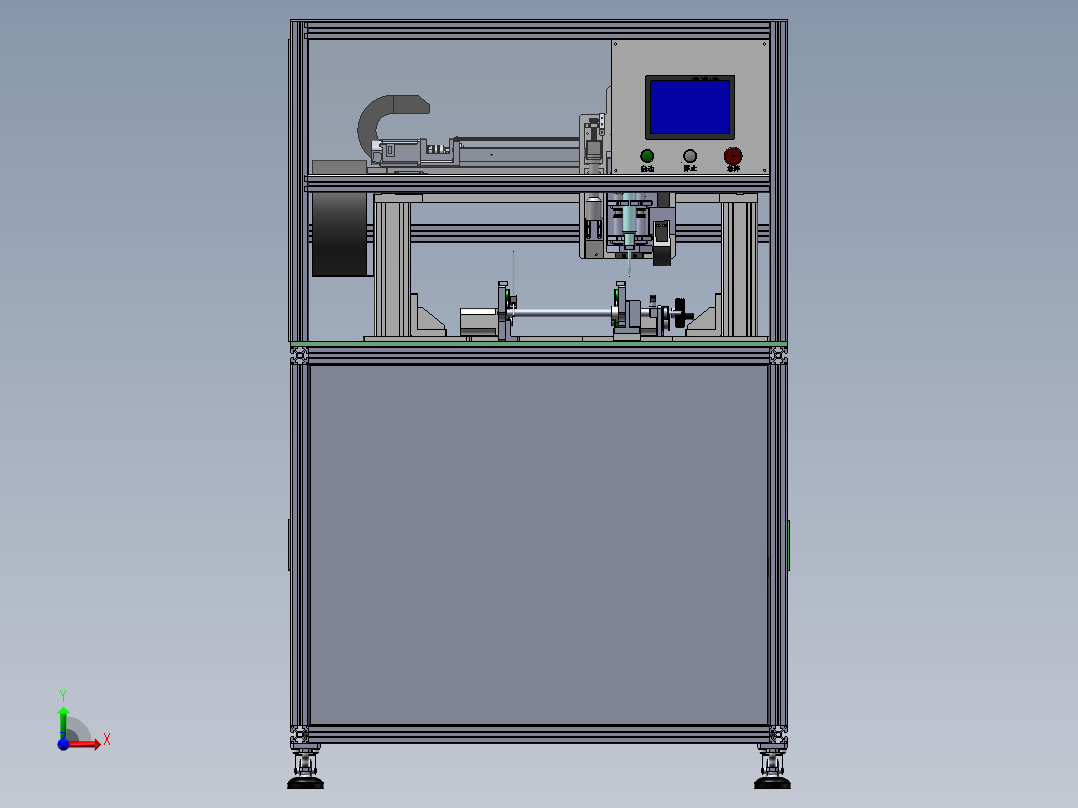 在线PCBA三轴点胶机sw18可编辑前视图