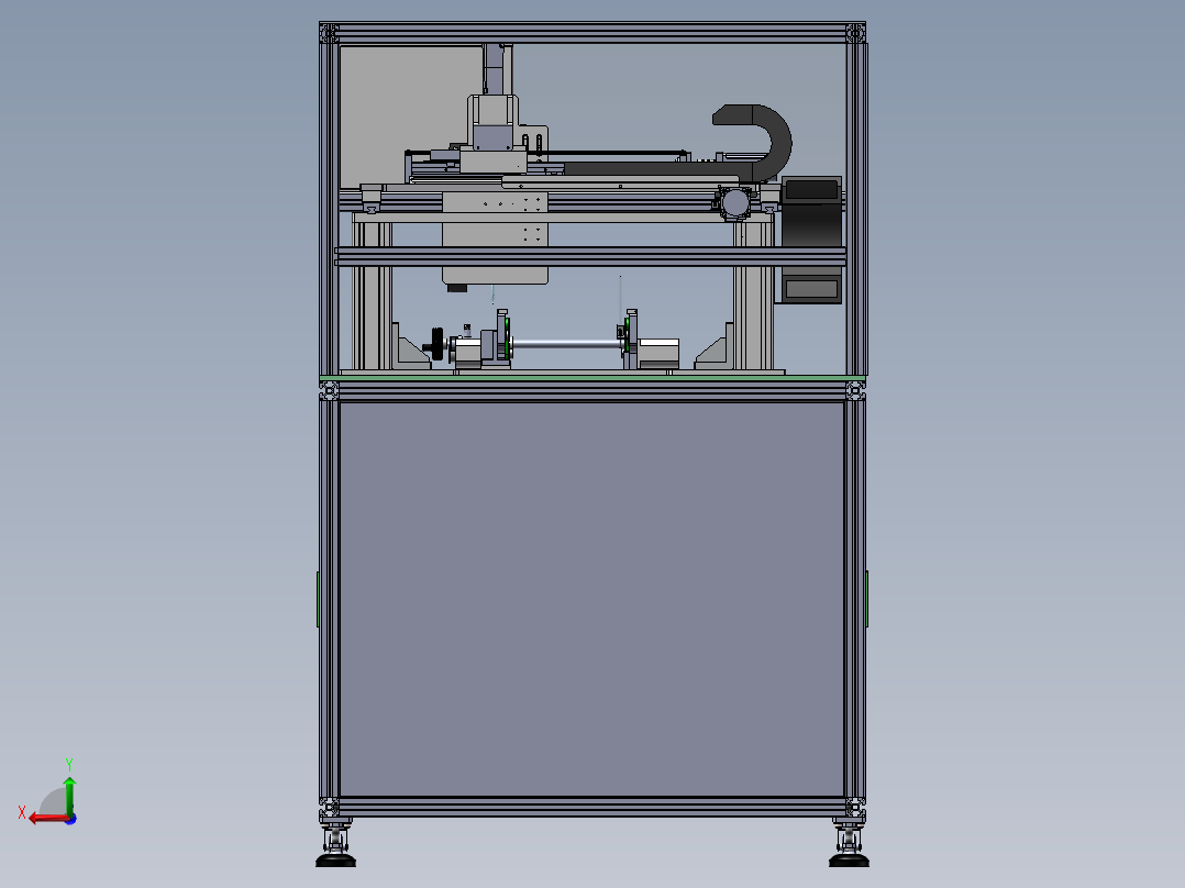 在线PCBA三轴点胶机sw18可编辑后视图