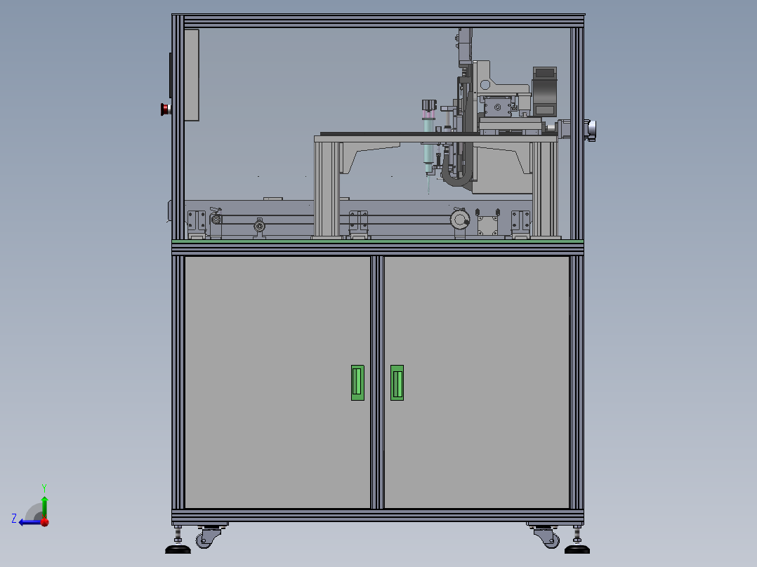 在线PCBA三轴点胶机sw18可编辑右视图