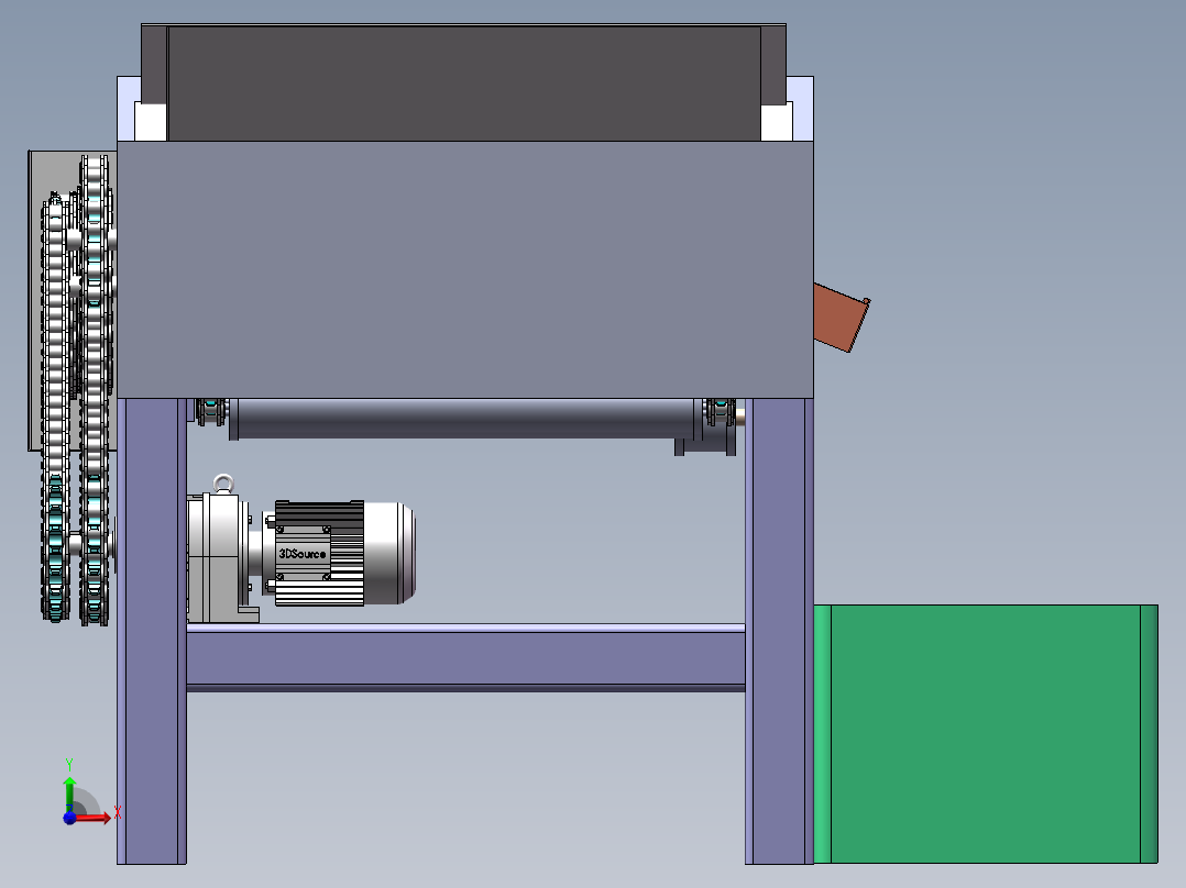 土豆筛选机sw16可编辑前视图