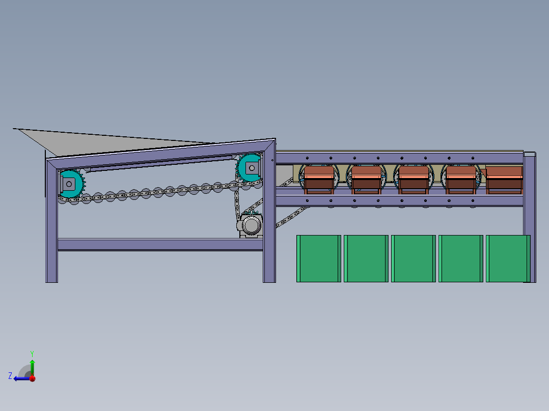 土豆筛选机sw16可编辑右视图