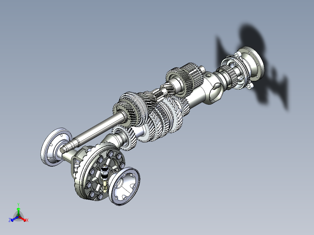 奥迪<span style='color: red'>Quattro</span> 016<span style='color: red'>差速器</span>变速箱3D图纸 INVENTOR设计 附IGS