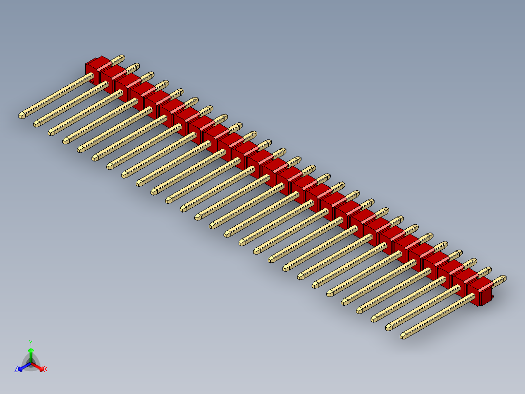 彩色公头100mil（2.54mm）系列-DS1021_red_1x27p_100mil_Type5_rev1.0
