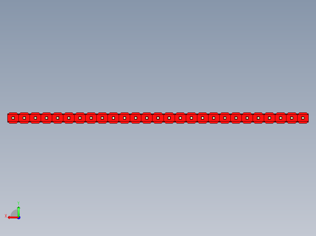 彩色公头100mil（2.54mm）系列-DS1021_red_1x27p_100mil_Type5_rev1.0后视图
