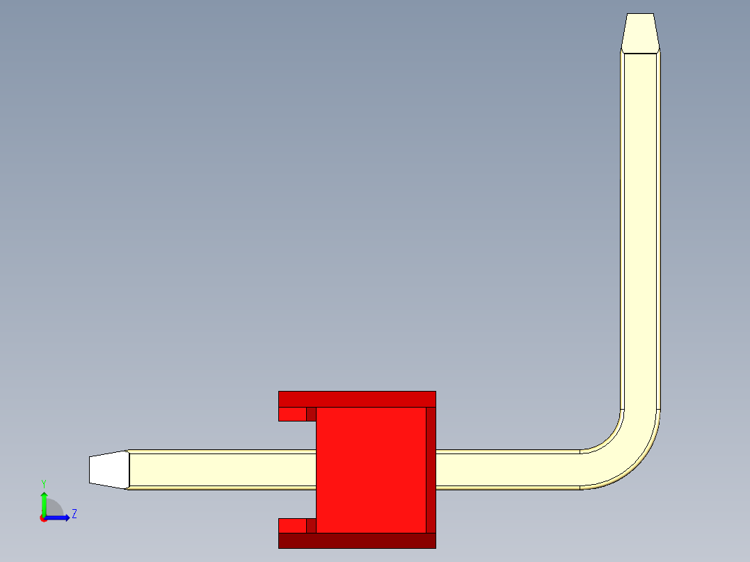 彩色公排针 100mil 2.54mm 系列-DS1022_red_17p_100mil_TypeU_rev1.0左视图