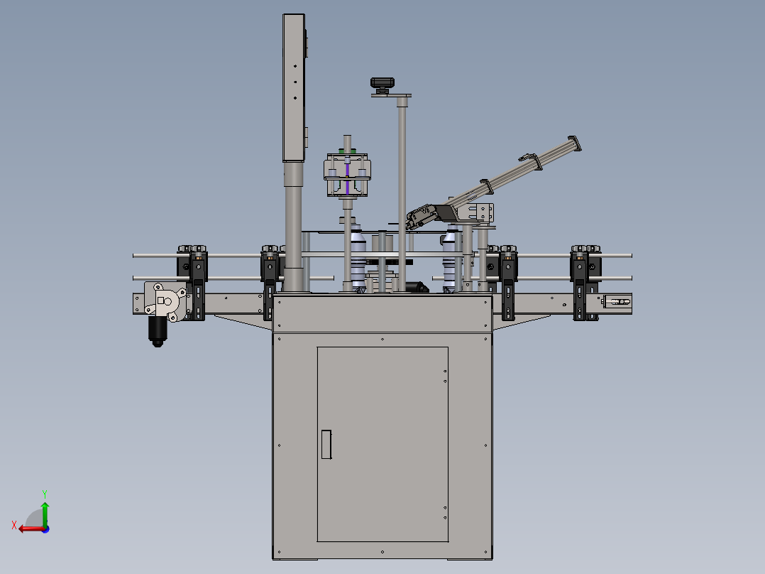 自动灌装上盖拧紧设备后视图