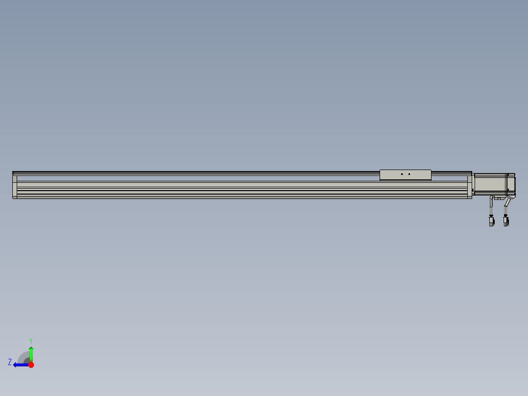 东锦丝杆传动-直线滑台模组DH135-C-L10-S950-BC-P400W-C3右视图