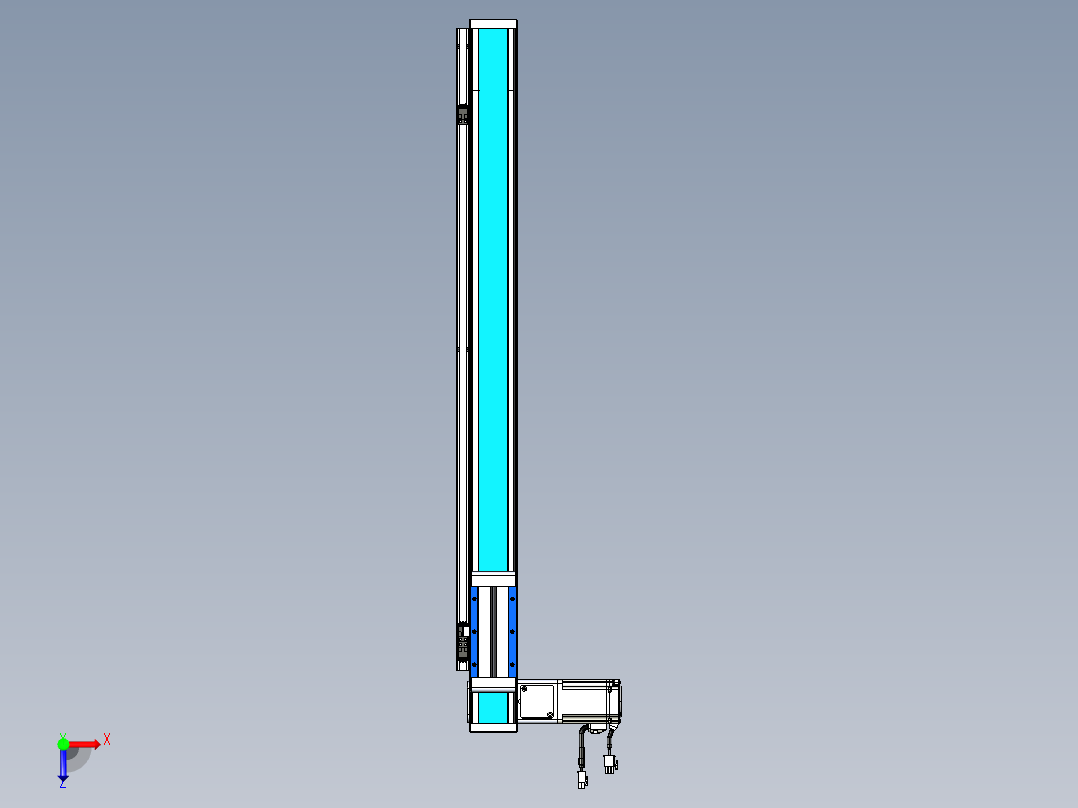 威洛博LB.GB同步带传动--欧规系列LB6A-L130-S700-BL俯视图