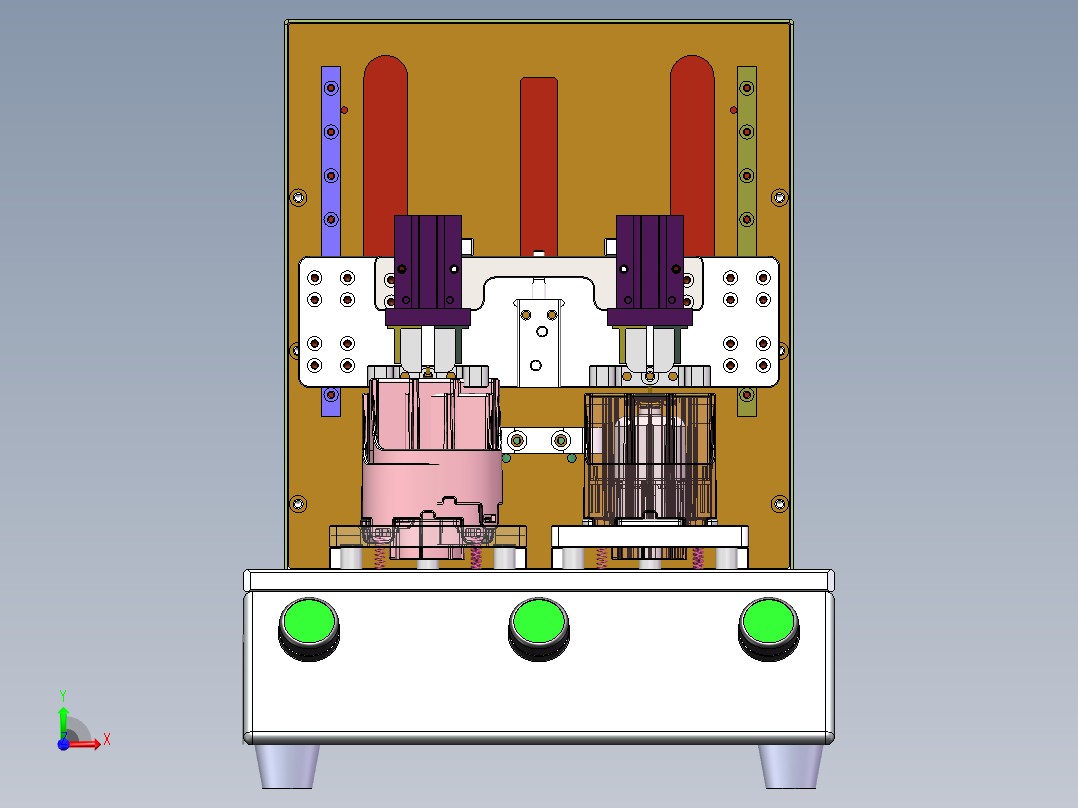 安装胶垫前视图