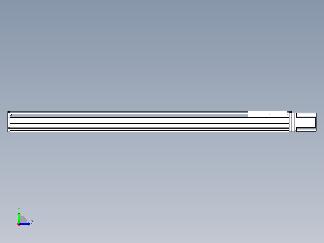 东锦丝杆传动-直线滑台模组DH270-C-L10-S1550-BC-T1000W-C3左视图