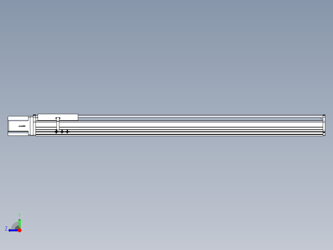 东锦丝杆传动-直线滑台模组DH270-C-L10-S1550-BC-T1000W-C3右视图
