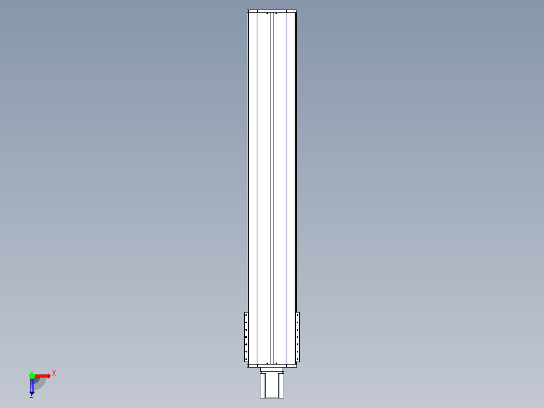 东锦丝杆传动-直线滑台模组DH270-C-L10-S1550-BC-T1000W-C3俯视图