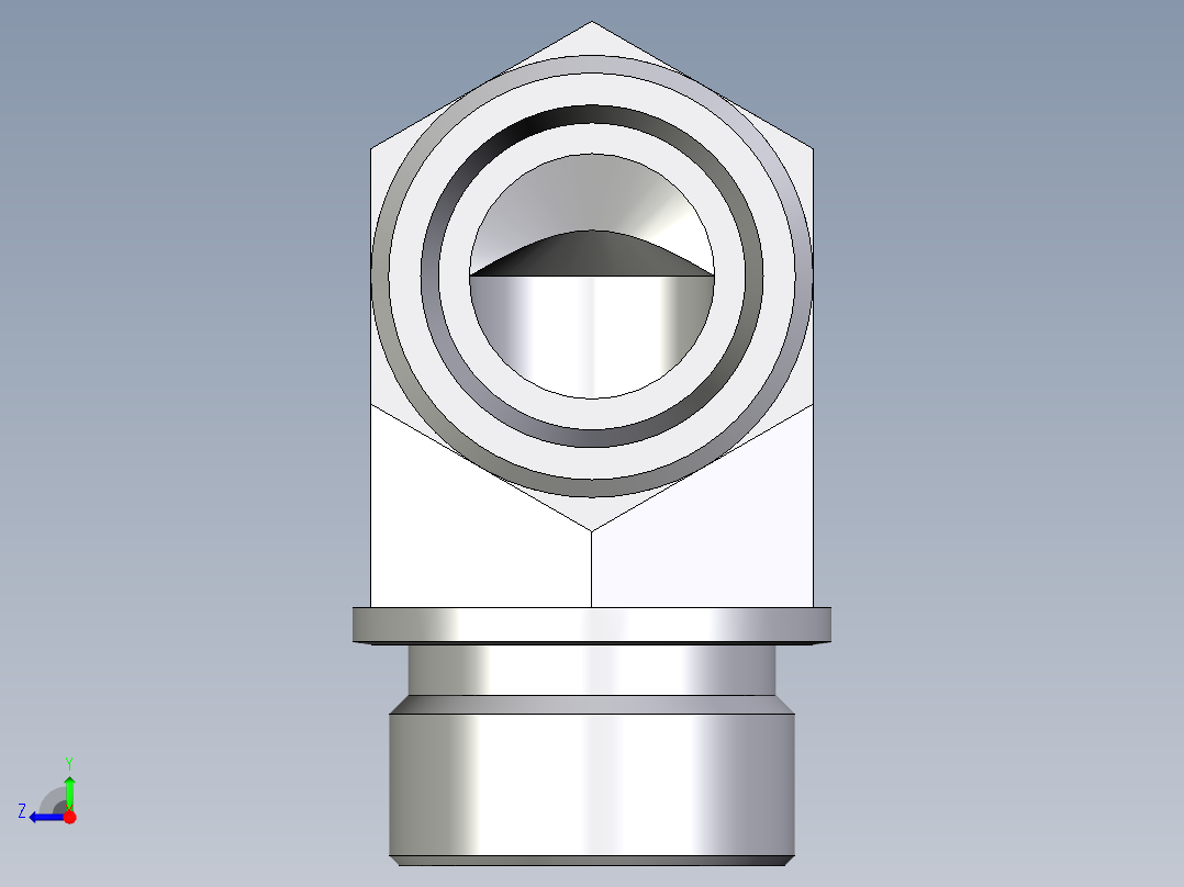 卡套式工业通用硬管接头EO_Male_stud_elbow_WE25SM71X右视图