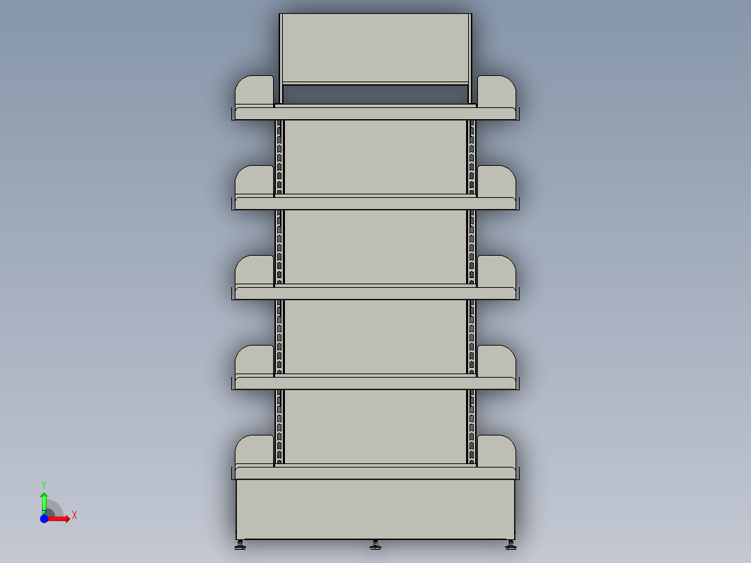 双面机架前视图