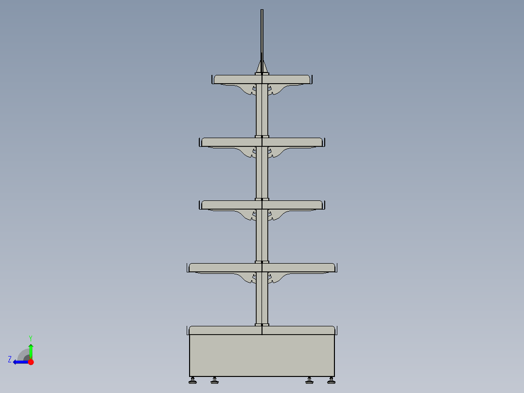 双面机架右视图