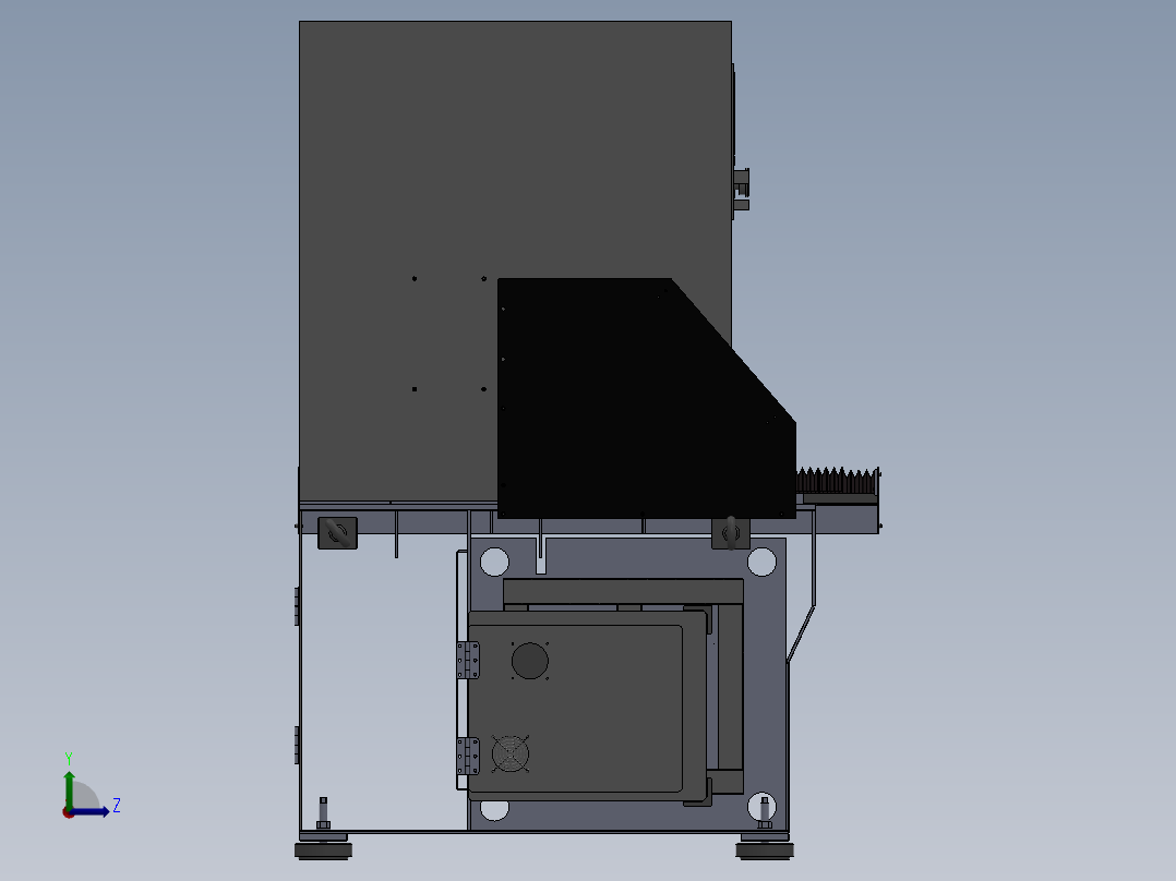 平面加工CNC（sw09可编辑+工程图+bom）左视图