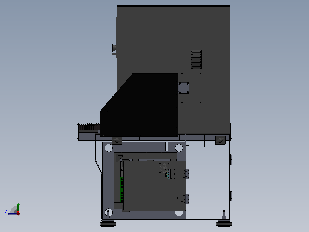 平面加工CNC（sw09可编辑+工程图+bom）右视图