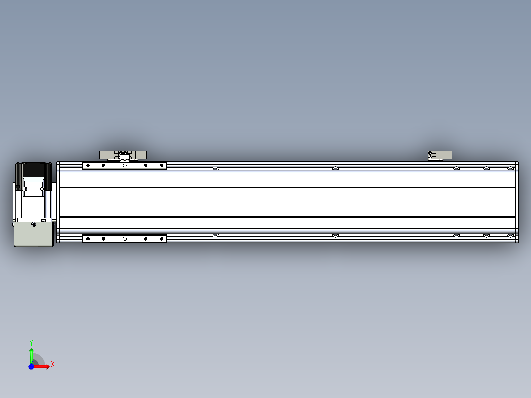 同步带滑台-半封闭B13H-L45-S500-LU-P40-D3前视图