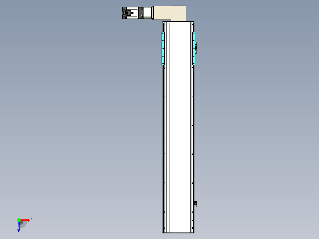 同步带滑台-半封闭B22-L100-C-S1050-L-P75-D3-N5俯视图