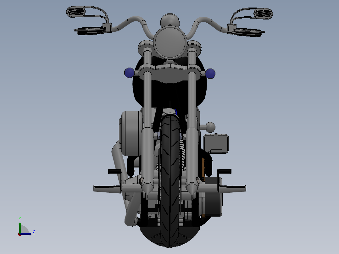 593哈雷摩托车SW设计左视图