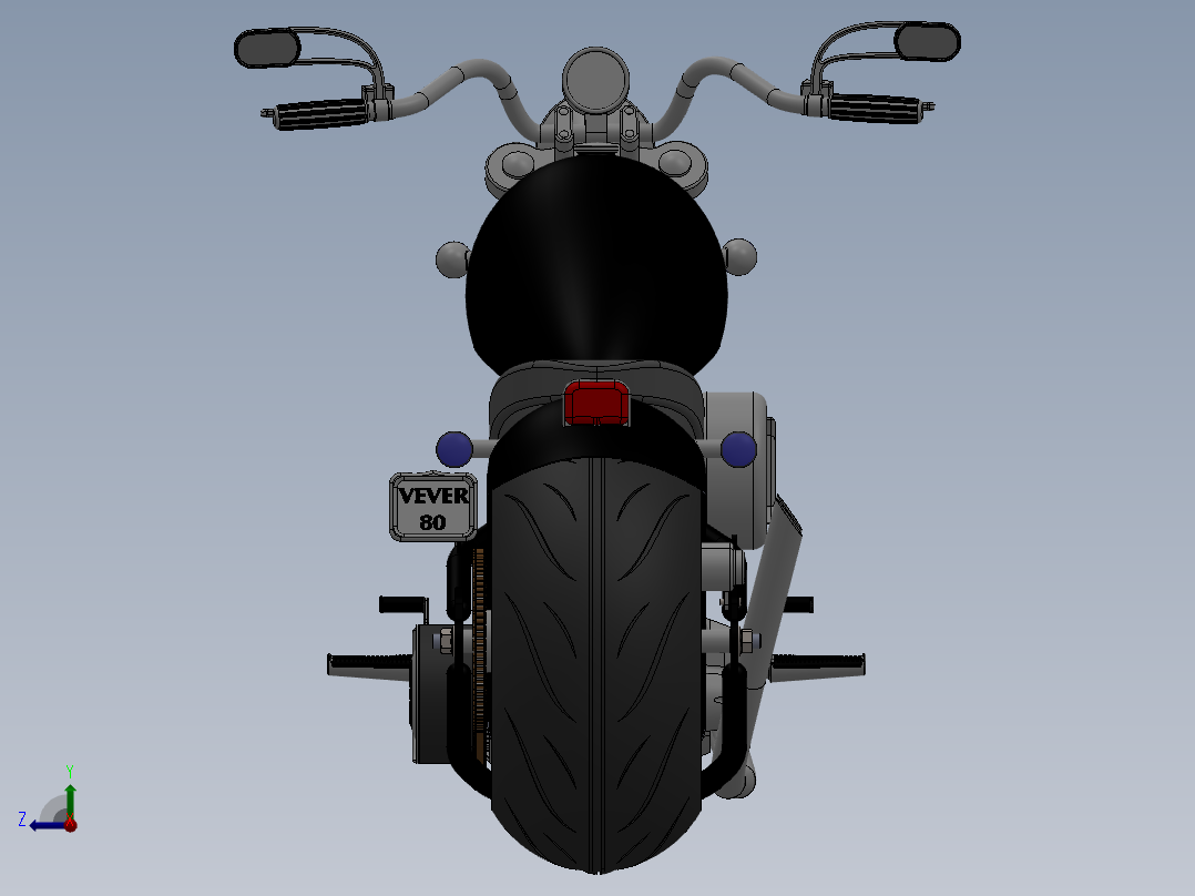 593哈雷摩托车SW设计右视图
