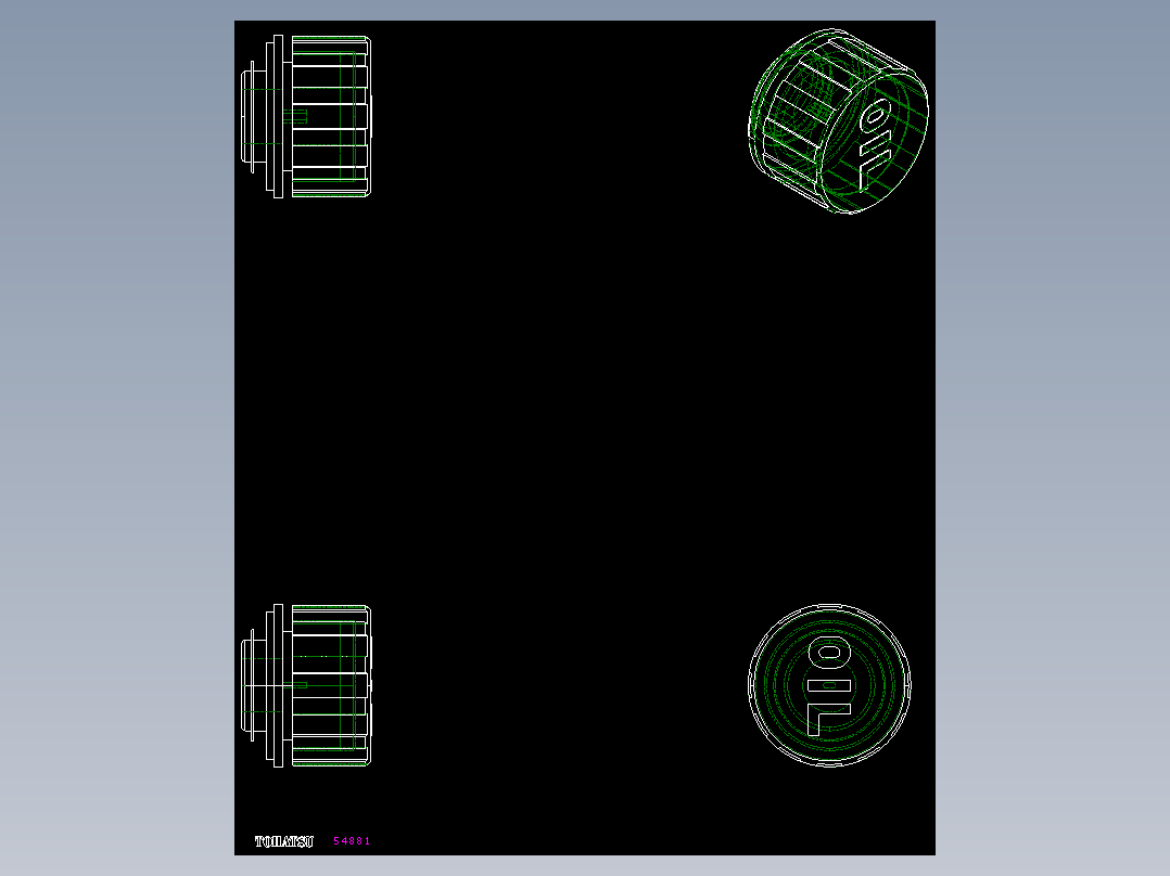 油箱蓋(B)SFP,SFP+a-2D多系列多零件图纸模型