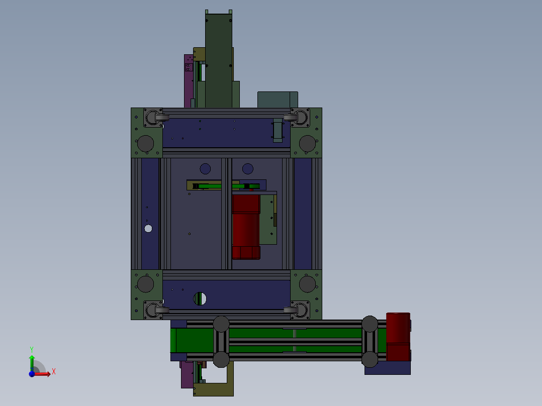 密封圈组装机 3D模型 非标组装设备 3D模型前视图
