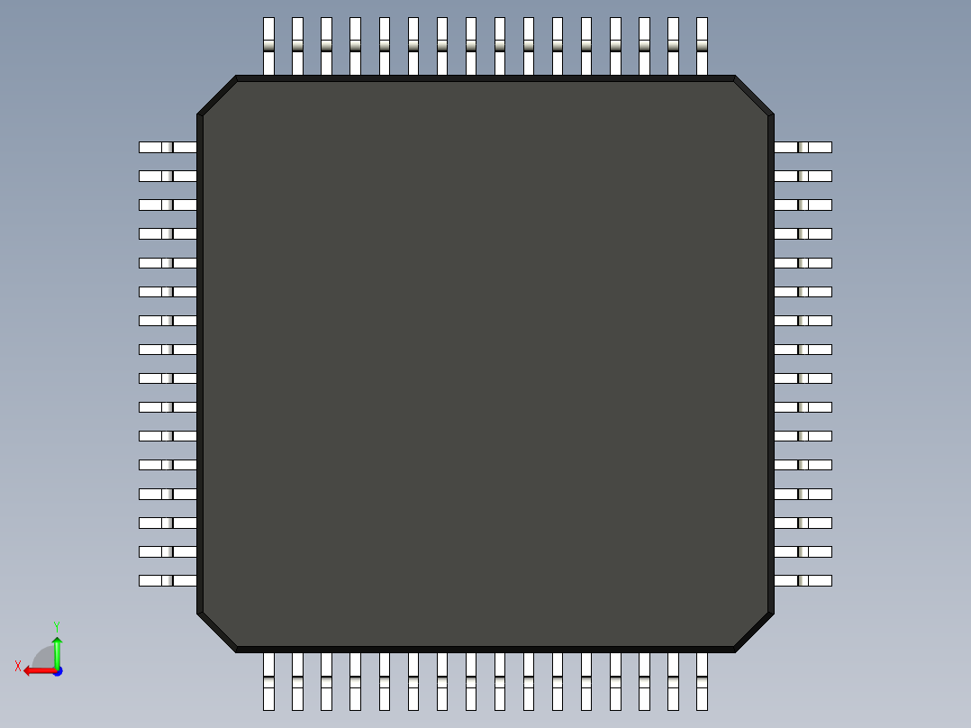元器件3D封装TQFP64_FPT-64P-M04191后视图