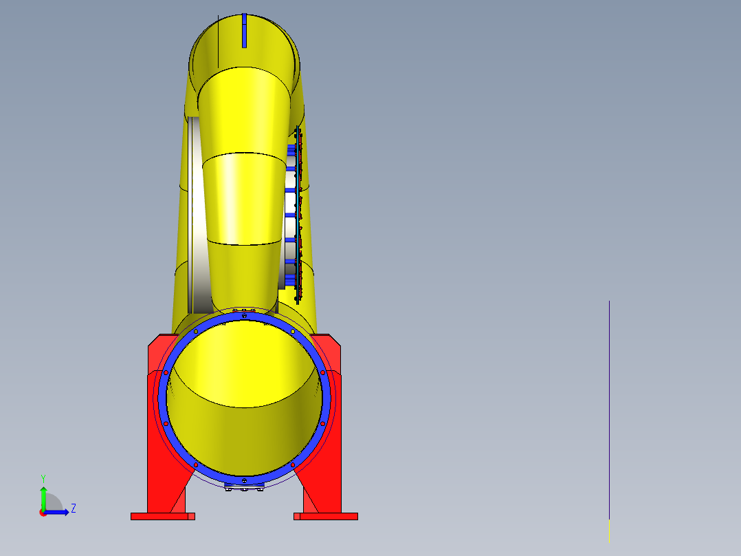 混流式水轮机左视图