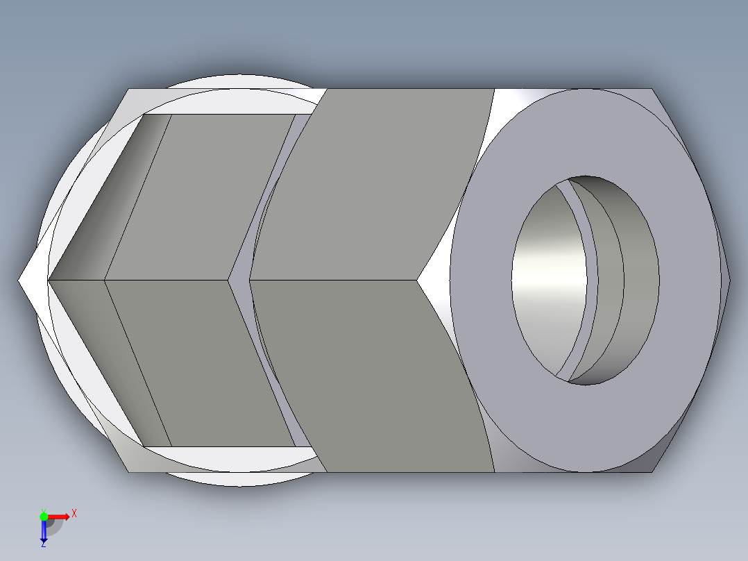 卡套式工业通用硬管接头EO_Adjustable_locknut_45_deg_elbow_VEE12ZLMCF俯视图