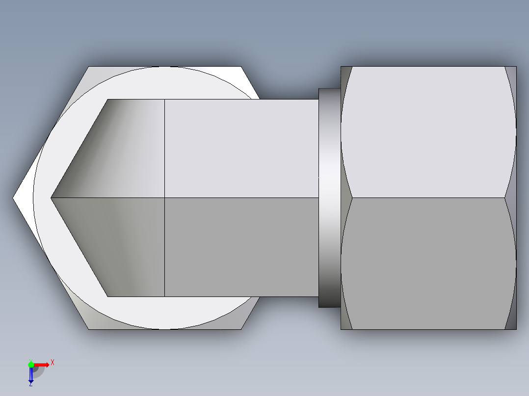 卡套式工业通用硬管接头EO_Swivel_nut_elbow_EW20S71俯视图